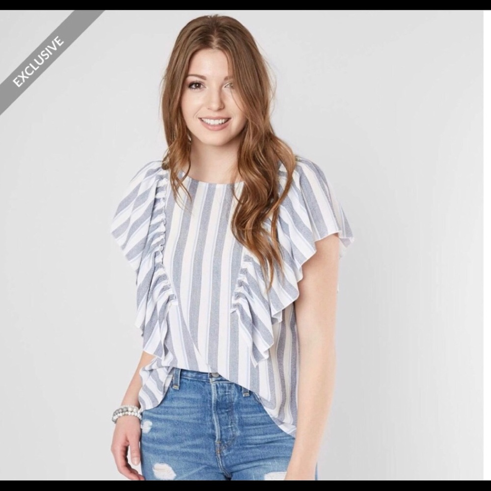 💜 3/$15 Gimmicks Striped Blouse from Buckle